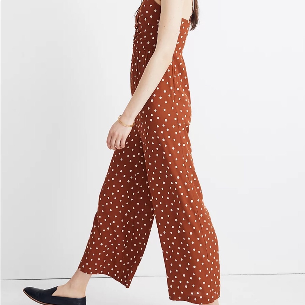 NWOT MADEWELL RUCHED WIDE LEG JUMPSUIT, SOLD OUT - Picture 6 of 16